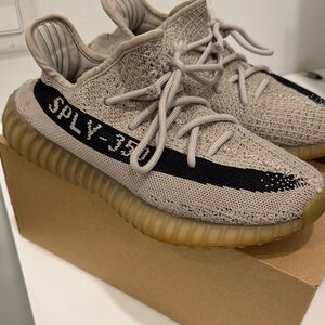 Yeezy Kids Beige and Black Sneakers